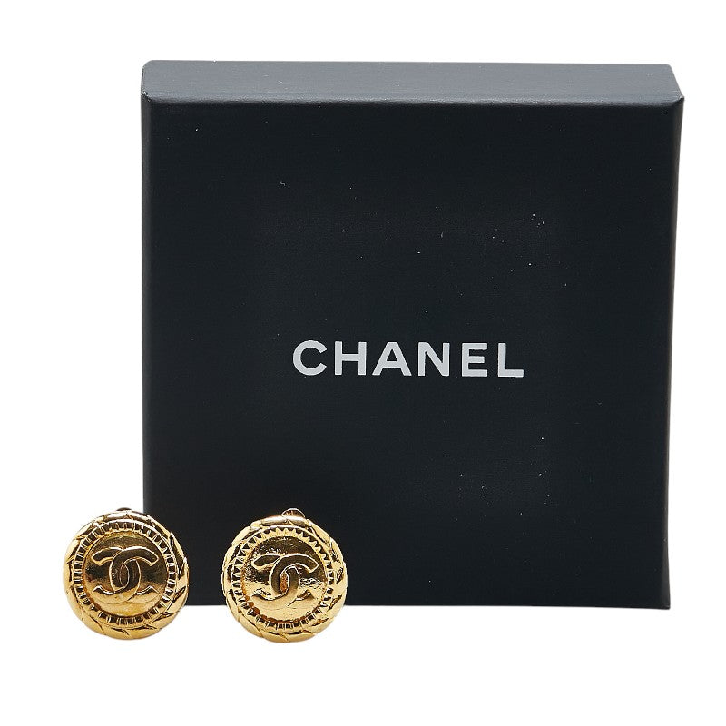 Chanel Coco Mark Gold Earrings
