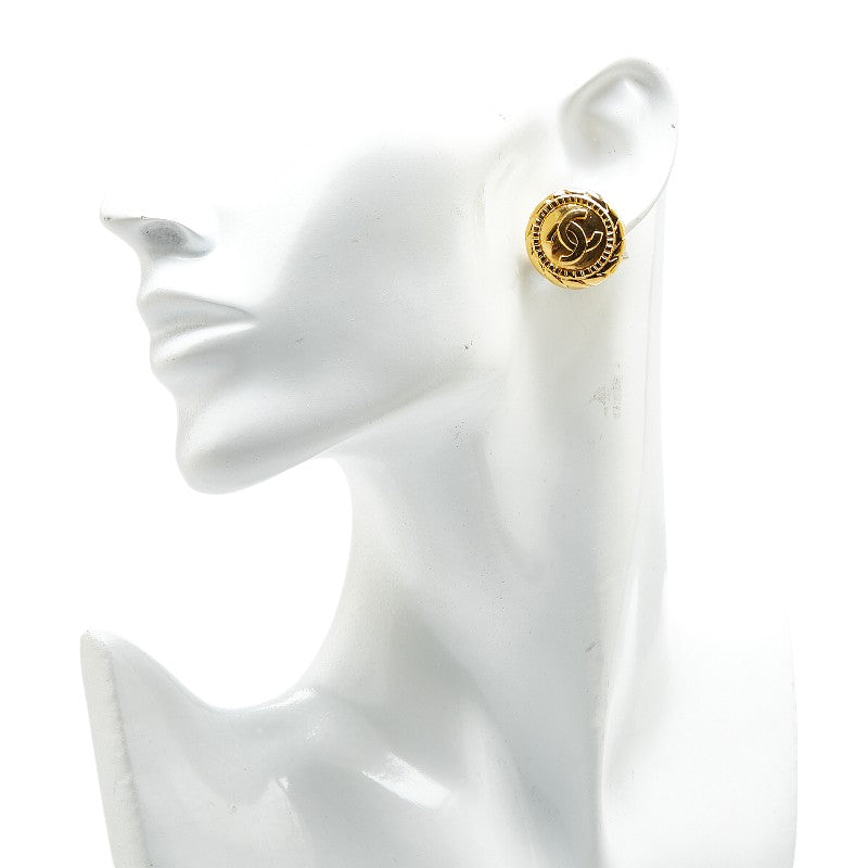 Chanel Coco Mark Gold Earrings