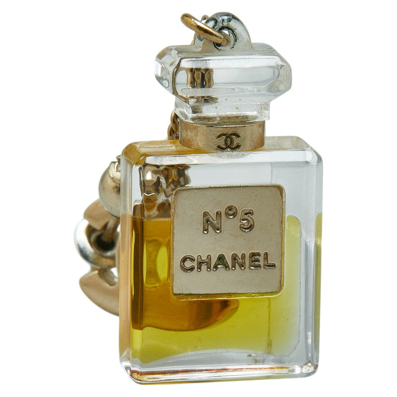 Chanel Coco Mark Perfume Bottle Earrings Gold