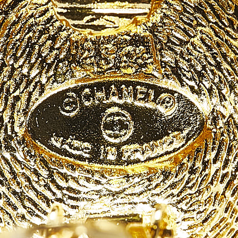 Chanel Matelasse Coco Mark Earrings Gold