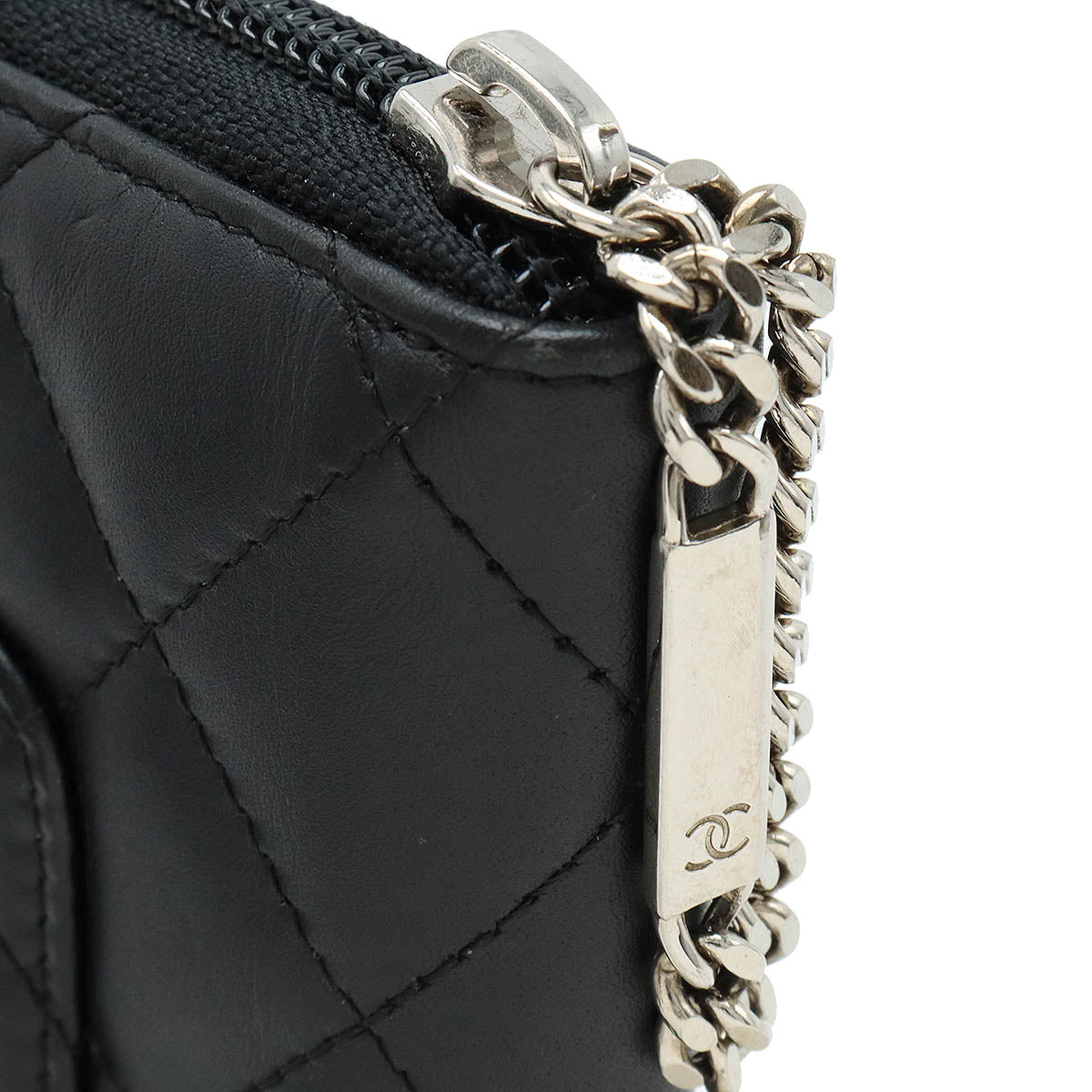 Chanel Cambon Line Coco Mark Leather/Enamel Organizer Long Wallet A48660