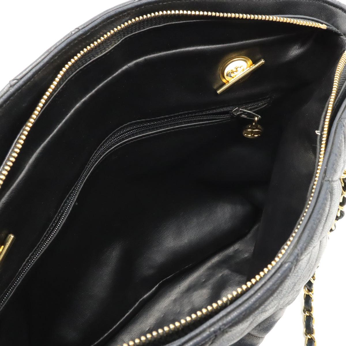 Chanel Leather Matelasse Tote Bag Shoulder Bag