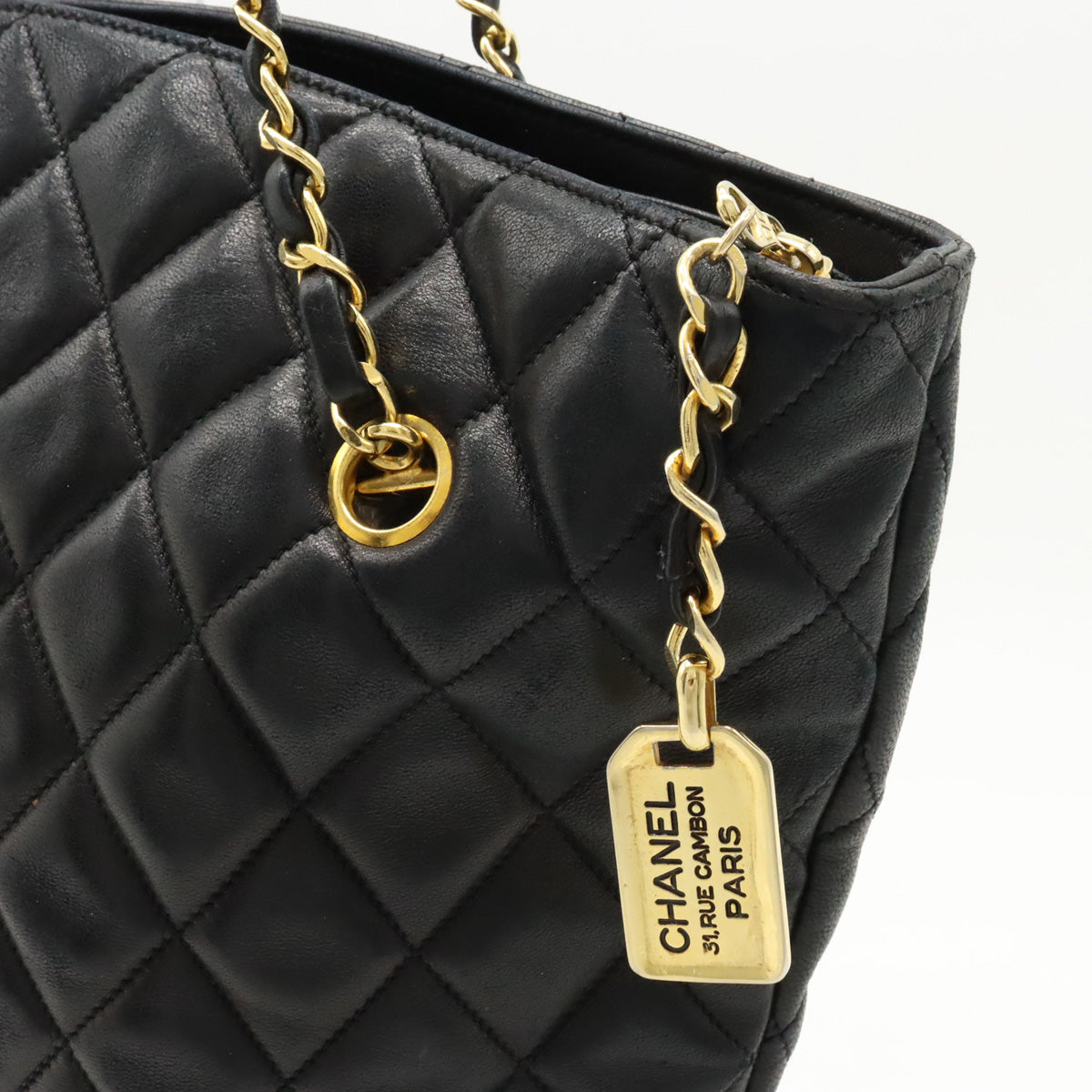 Chanel Leather Matelasse Tote Bag Shoulder Bag