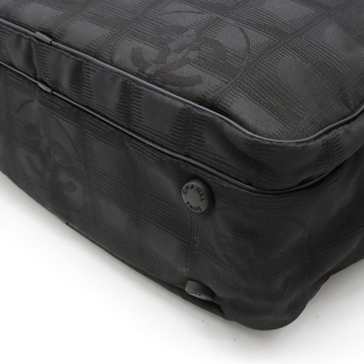Chanel Nylon Jacquard Leather Handbag Tote A15970