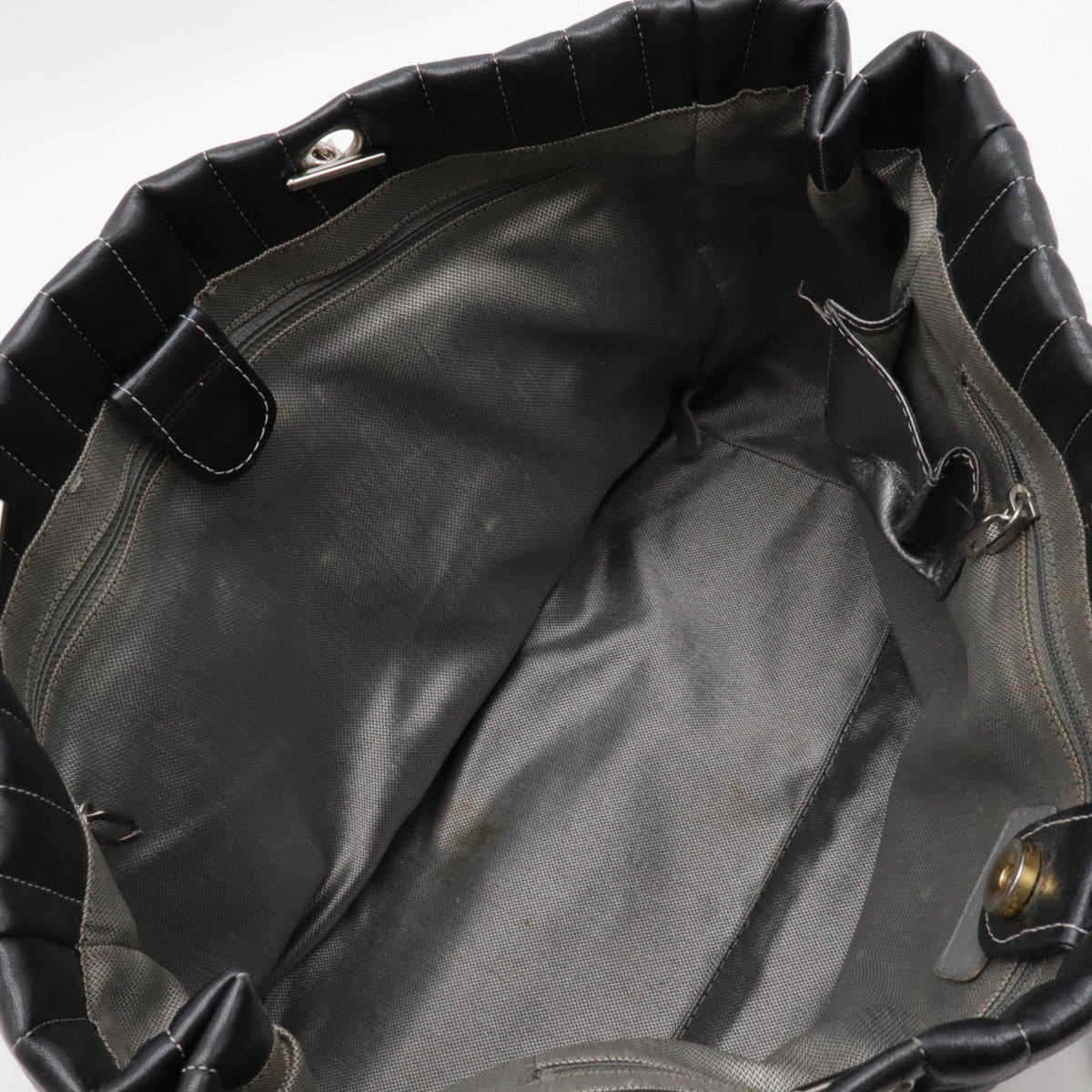 Chanel Leather New Mademoiselle Tote Bag Black
