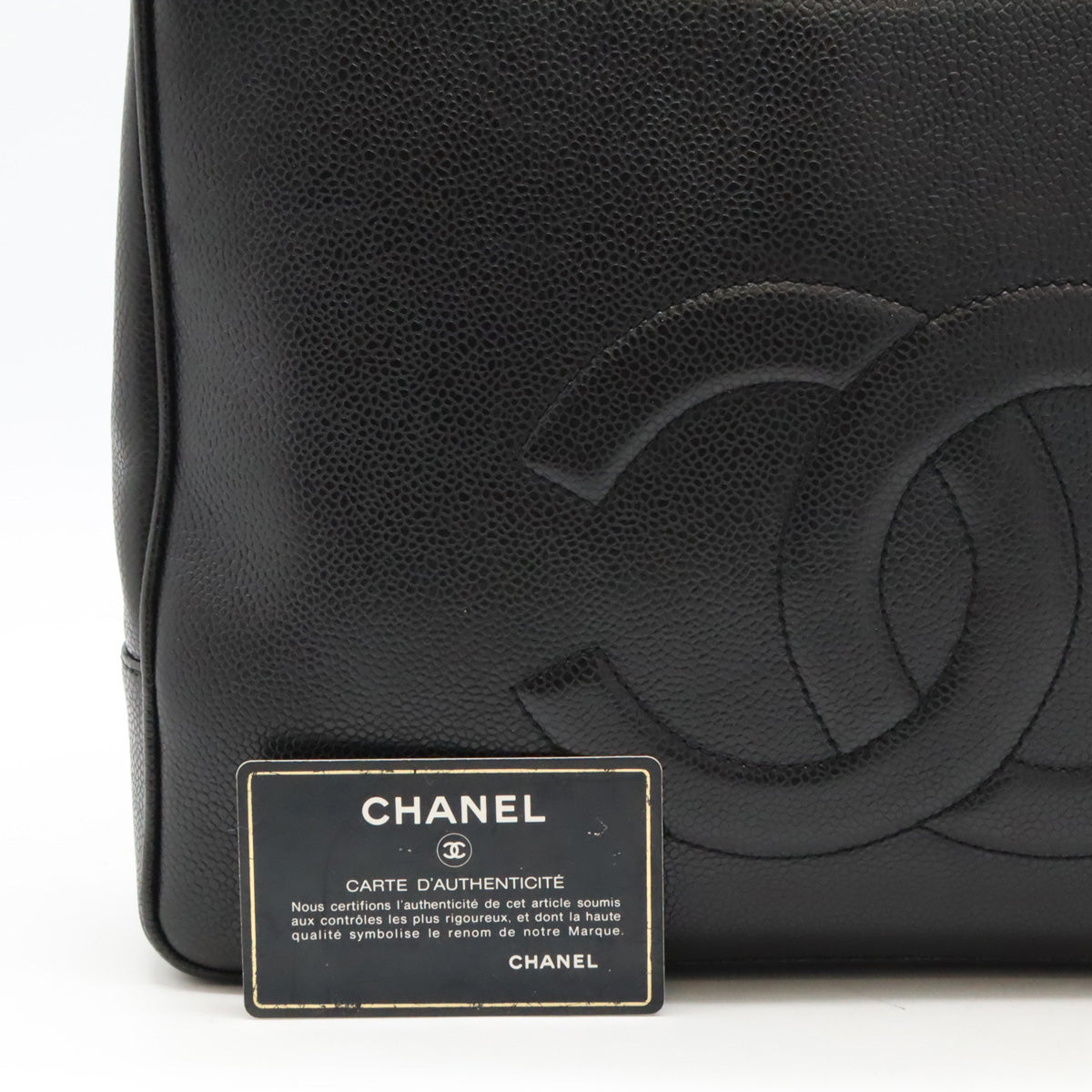 Chanel Caviar Leather Coco Mark Tote Bag