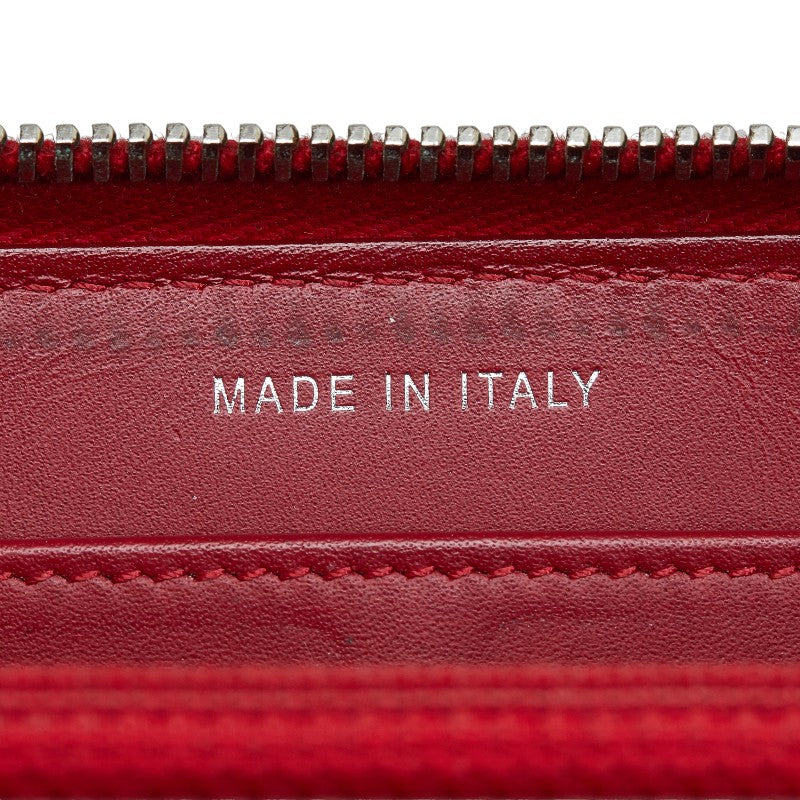 Chanel Red Patent Leather Long Wallet