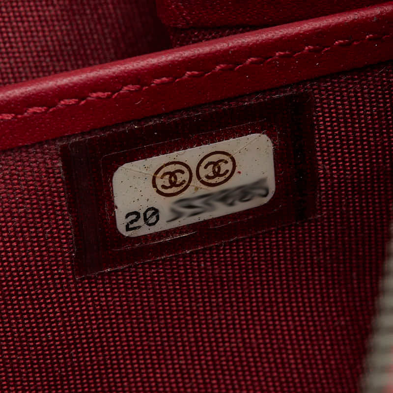 Chanel Red Patent Leather Long Wallet