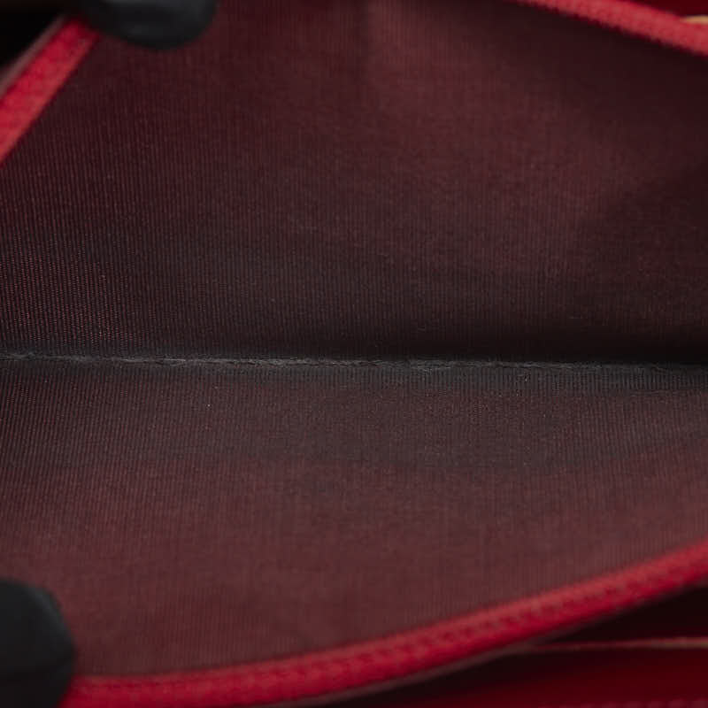 Chanel Red Patent Leather Long Wallet