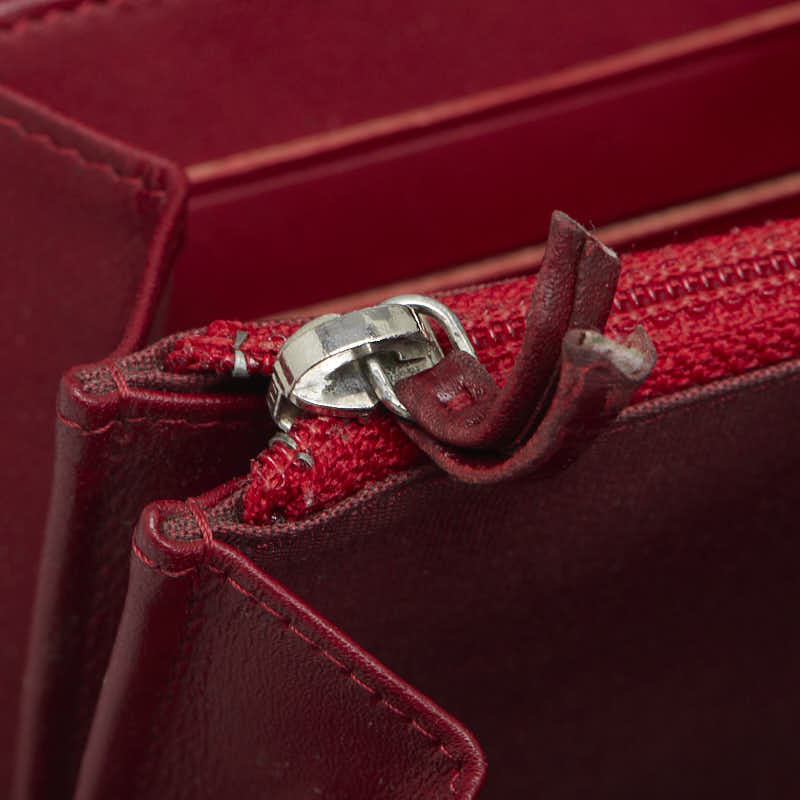 Chanel Red Patent Leather Long Wallet