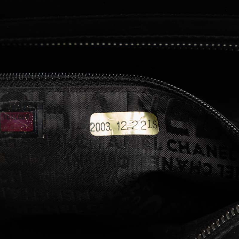 Chanel Leather Chocobar Logo Chain Shoulder Tote Bag