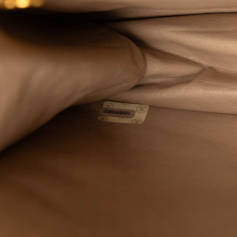Chanel Beige Lambskin Coco Mark Shoulder Bag