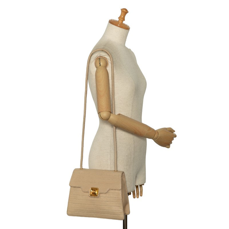Chanel Beige Lambskin Coco Mark Shoulder Bag