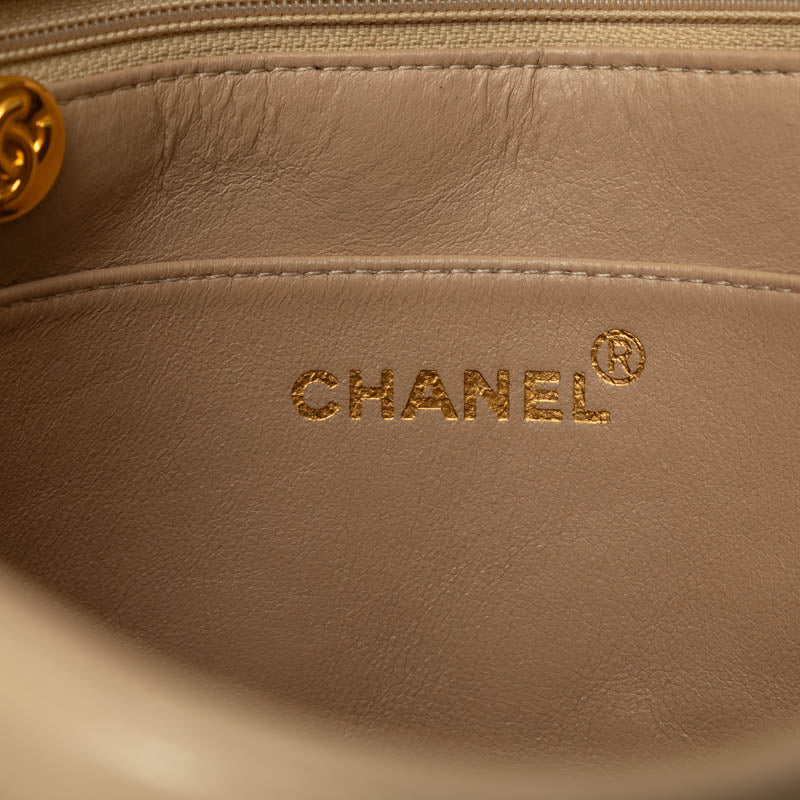 Chanel Beige Lambskin Coco Mark Shoulder Bag