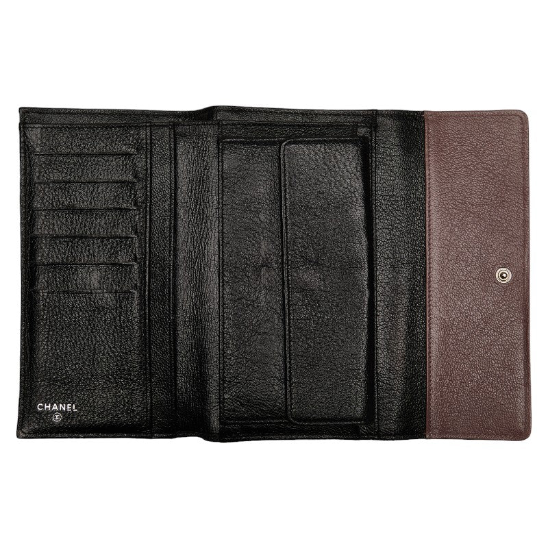 Chanel Bicolor Leather Long Wallet