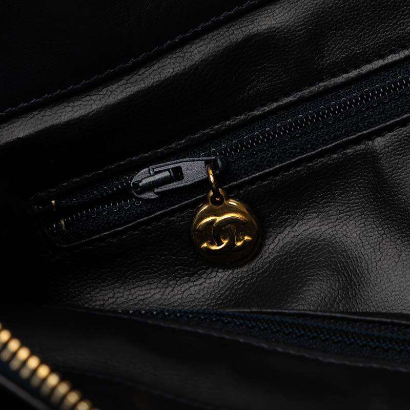 Chanel Coco Mark Leather Tote Bag Black