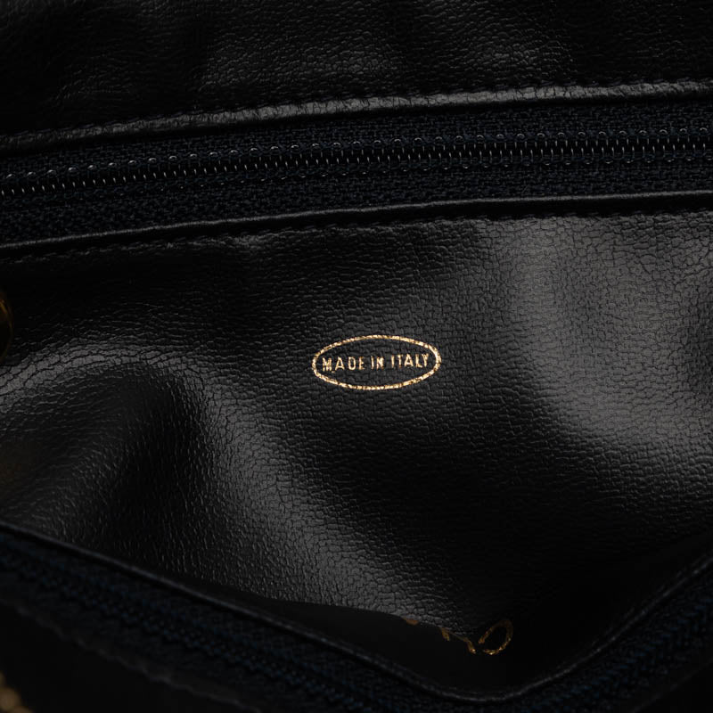 Chanel Coco Mark Leather Tote Bag Black