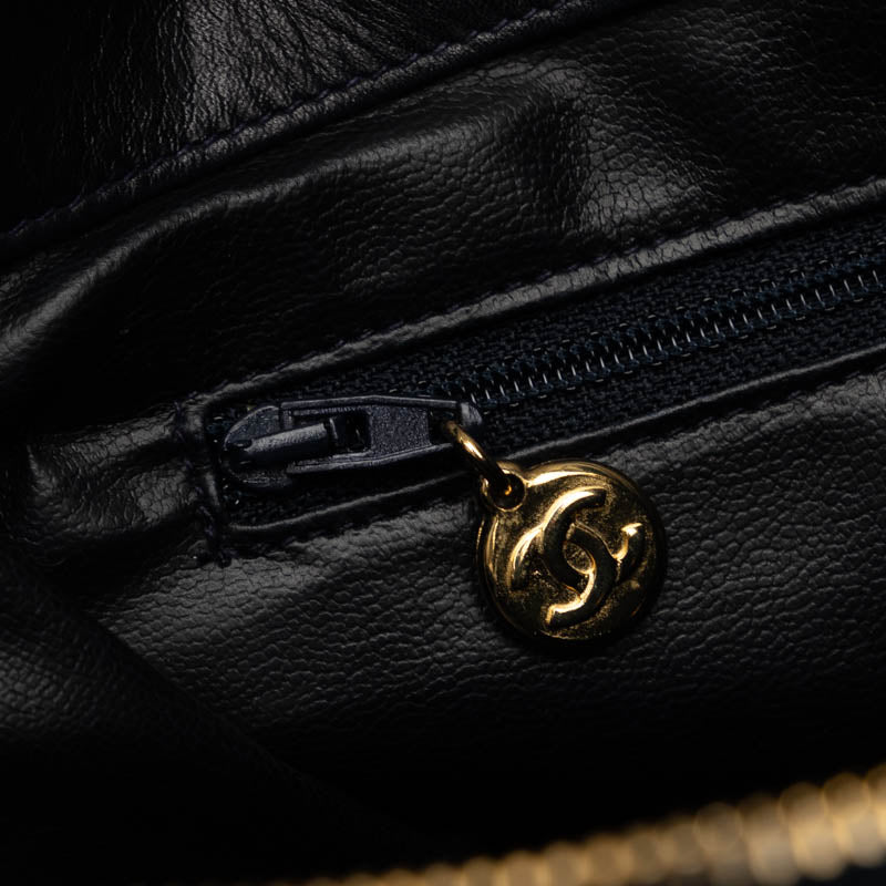 Chanel Coco Mark Leather Tote Bag Black
