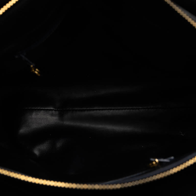 Chanel Coco Mark Leather Tote Bag Black