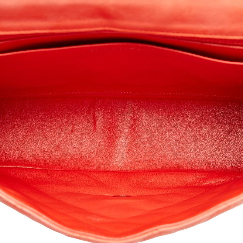 Chanel Matelasse Coco Mark Chain Shoulder Bag Salmon Pink Lambskin