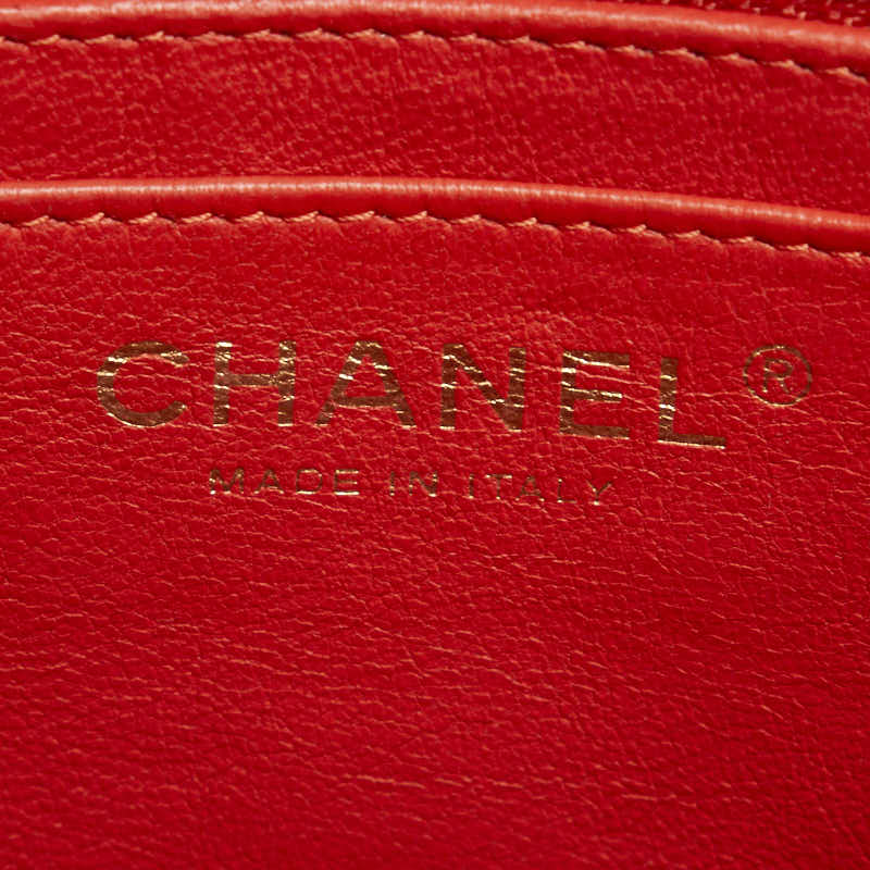 Chanel Matelasse Coco Mark Chain Shoulder Bag Salmon Pink Lambskin