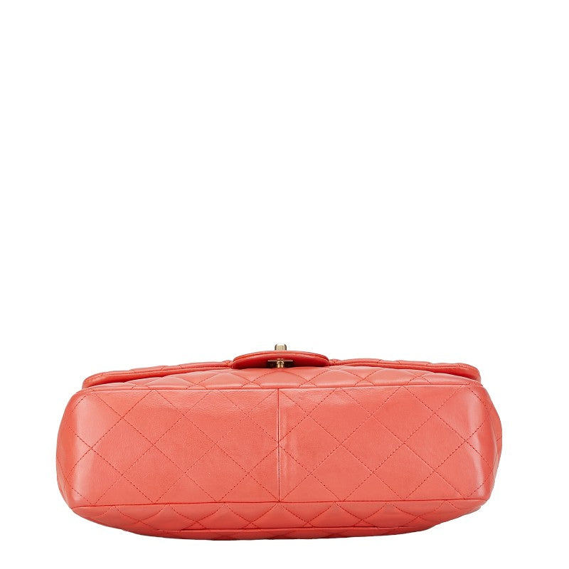 Chanel Matelasse Coco Mark Chain Shoulder Bag Salmon Pink Lambskin