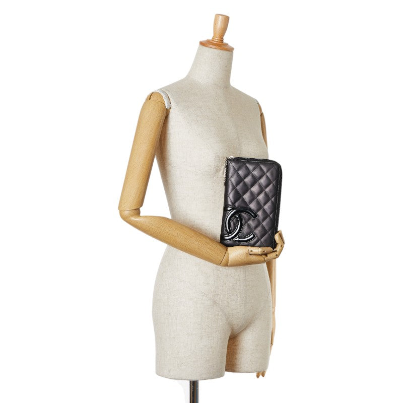 Chanel Cambon Line Lambskin Long Wallet