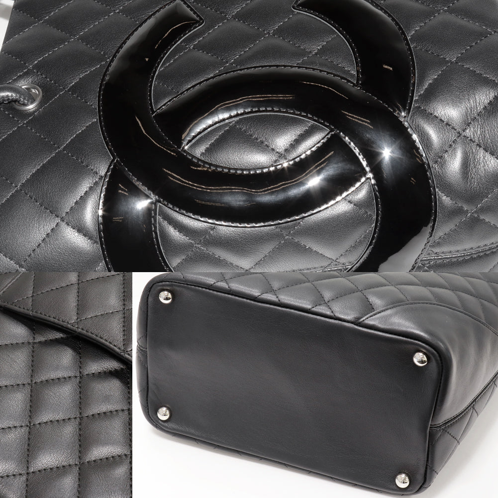 Chanel Cambon Line Lambskin Enamel Shoulder Tote Bag A25167