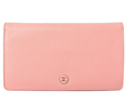 Chanel Leather Long Wallet in Excellent Condition