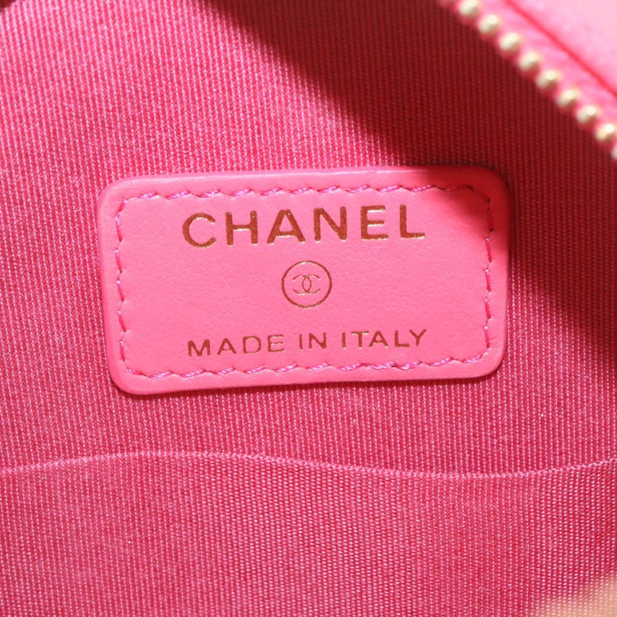 CHANEL Matelasse Caviar Skin Chain Shoulder Bag Pink CC 23651A