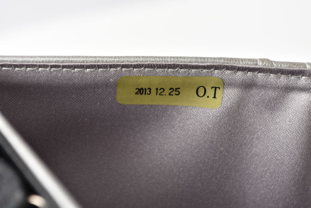 Chanel Leather Folding Wallet A50087 Black/Silver