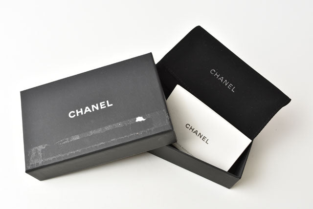 Chanel Caviar Skin Coin/Card Case Black/Bordeaux