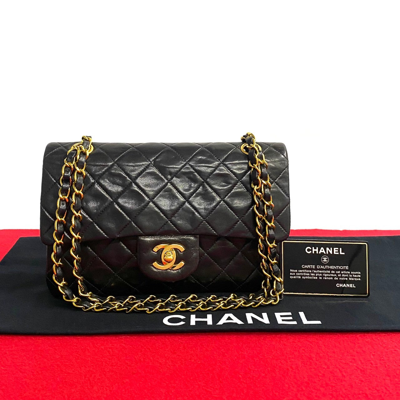 Chanel Classic Small Double Flap Bag Leather Crossbody Bag