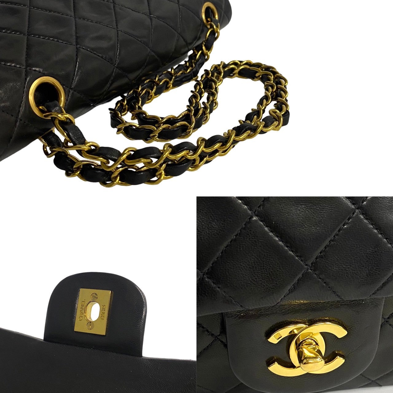Chanel Classic Small Double Flap Bag Leather Crossbody Bag