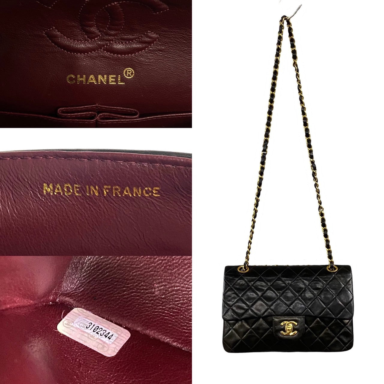 Chanel Classic Small Double Flap Bag Leather Crossbody Bag