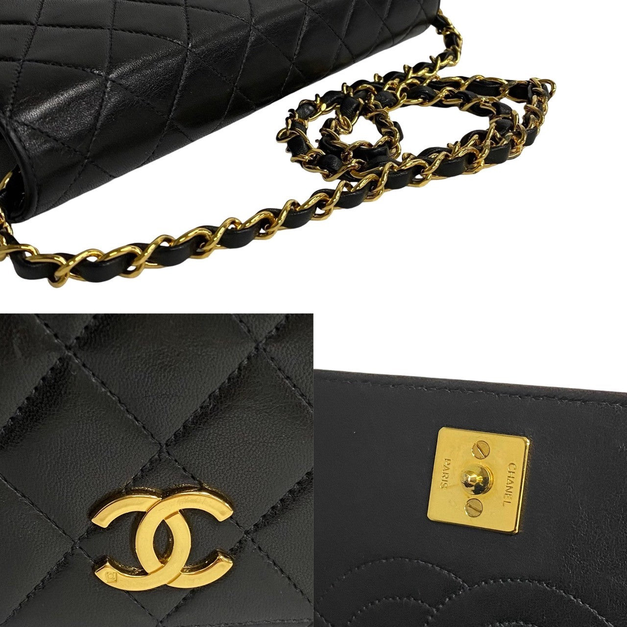 Chanel CC Matelasse Full Flap Chain Bag Leather Crossbody Bag