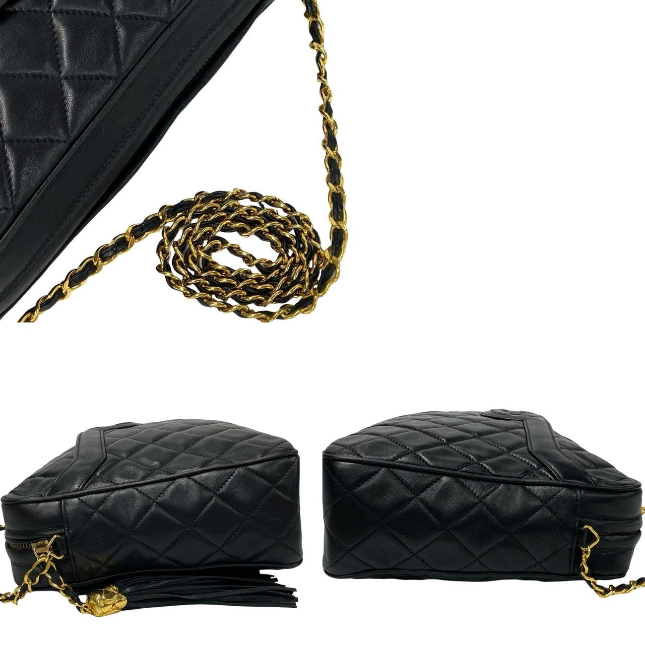 Chanel CC Tassel Camera Bag Leather Crossbody Bag