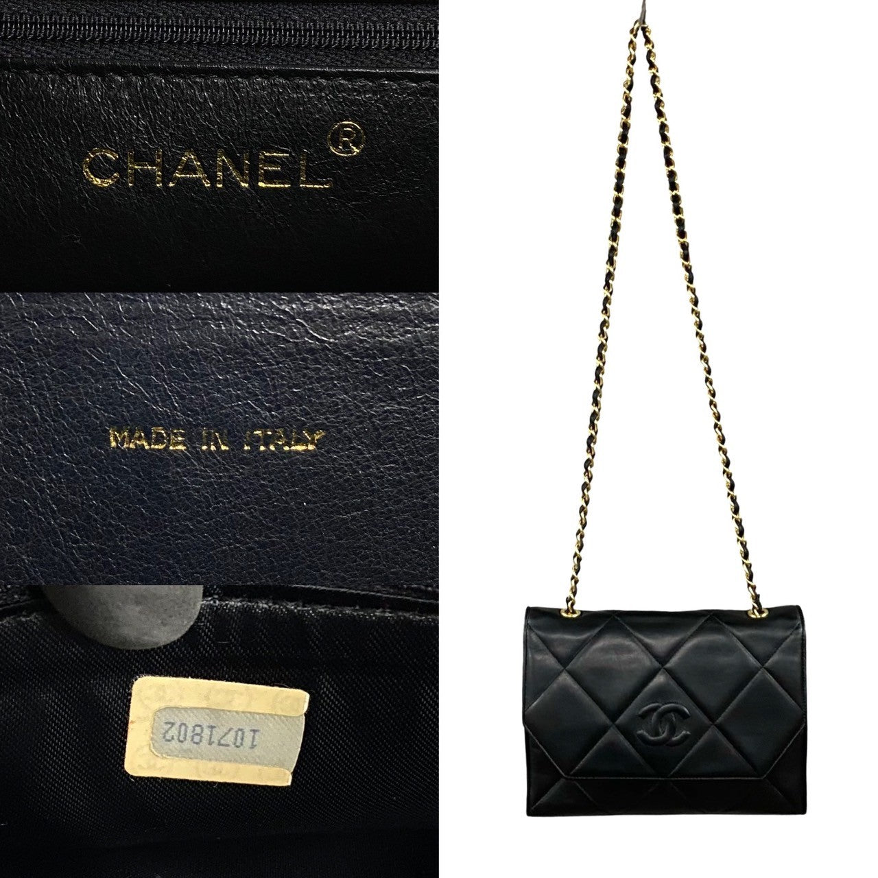 Chanel CC Matelasse Chain Crossbody Bag Leather Crossbody Bag