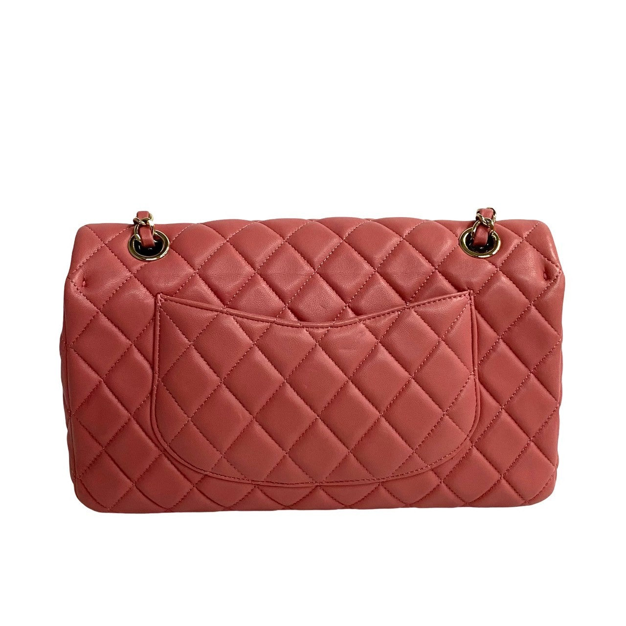 Chanel Medium Classic Single Flap Charm Bag Leather Crossbody Bag