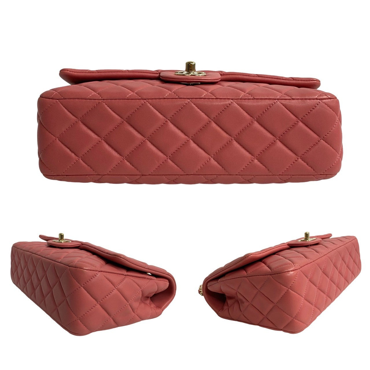 Chanel Medium Classic Single Flap Charm Bag Leather Crossbody Bag