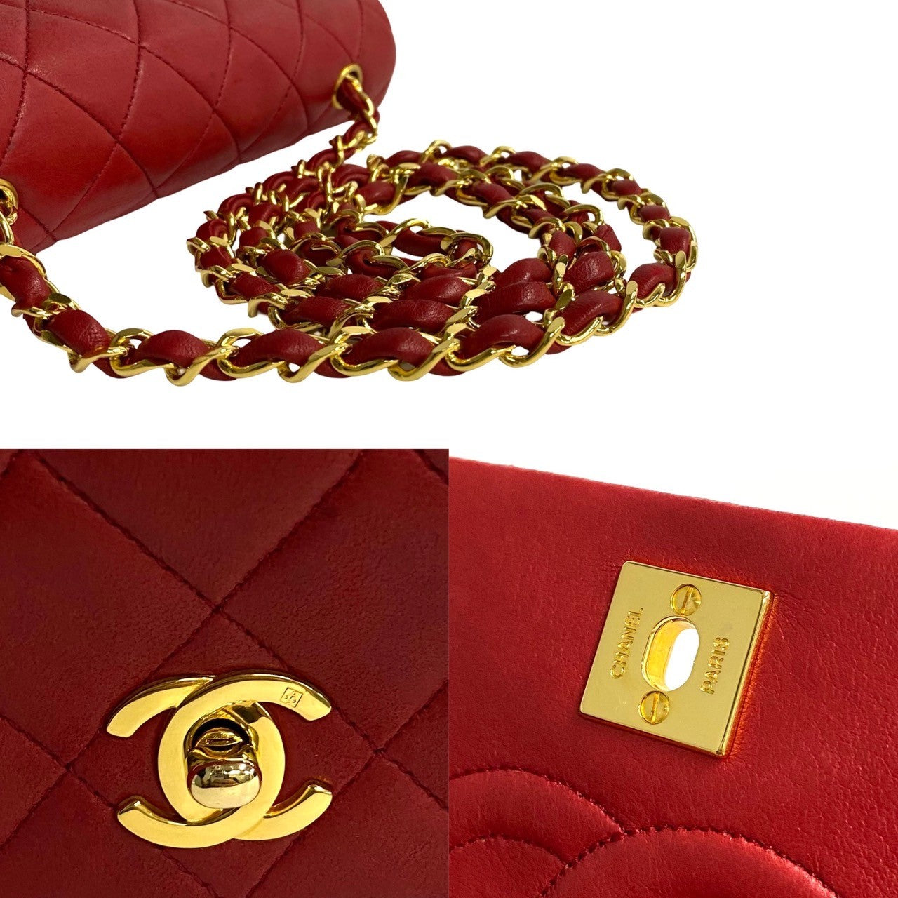 Chanel Matelasse Chain Shoulder Bag Leather Shoulder Bag A03568