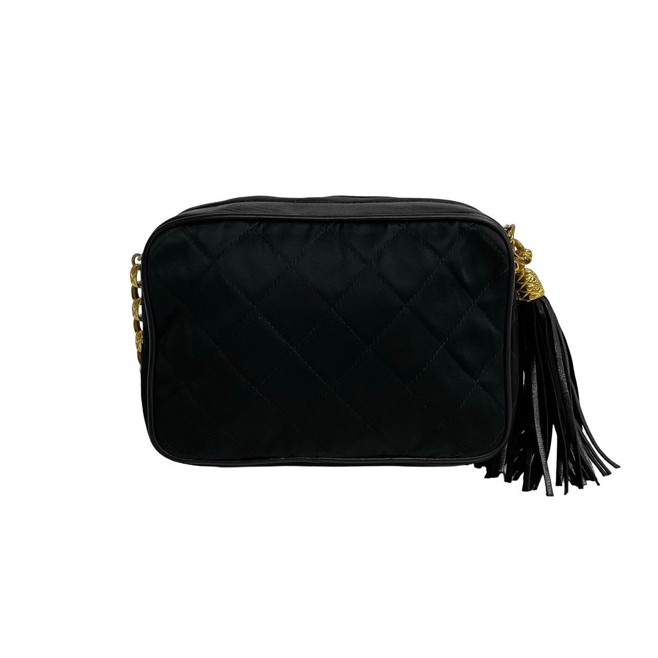 Chanel Quilted Nylon Tassel Camera Bag Canvas Crossbody Bag