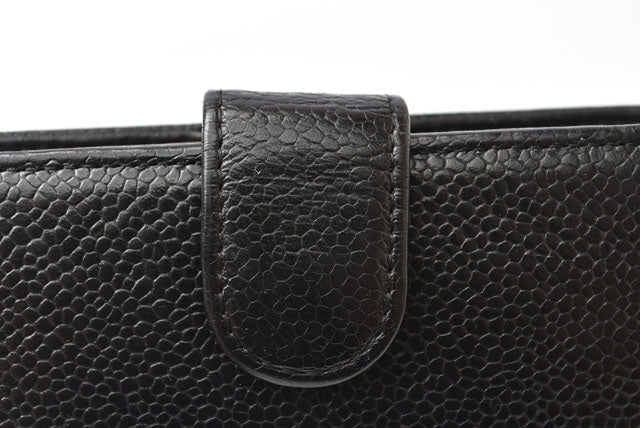 Chanel Caviar Skin Vintage Wallet Black