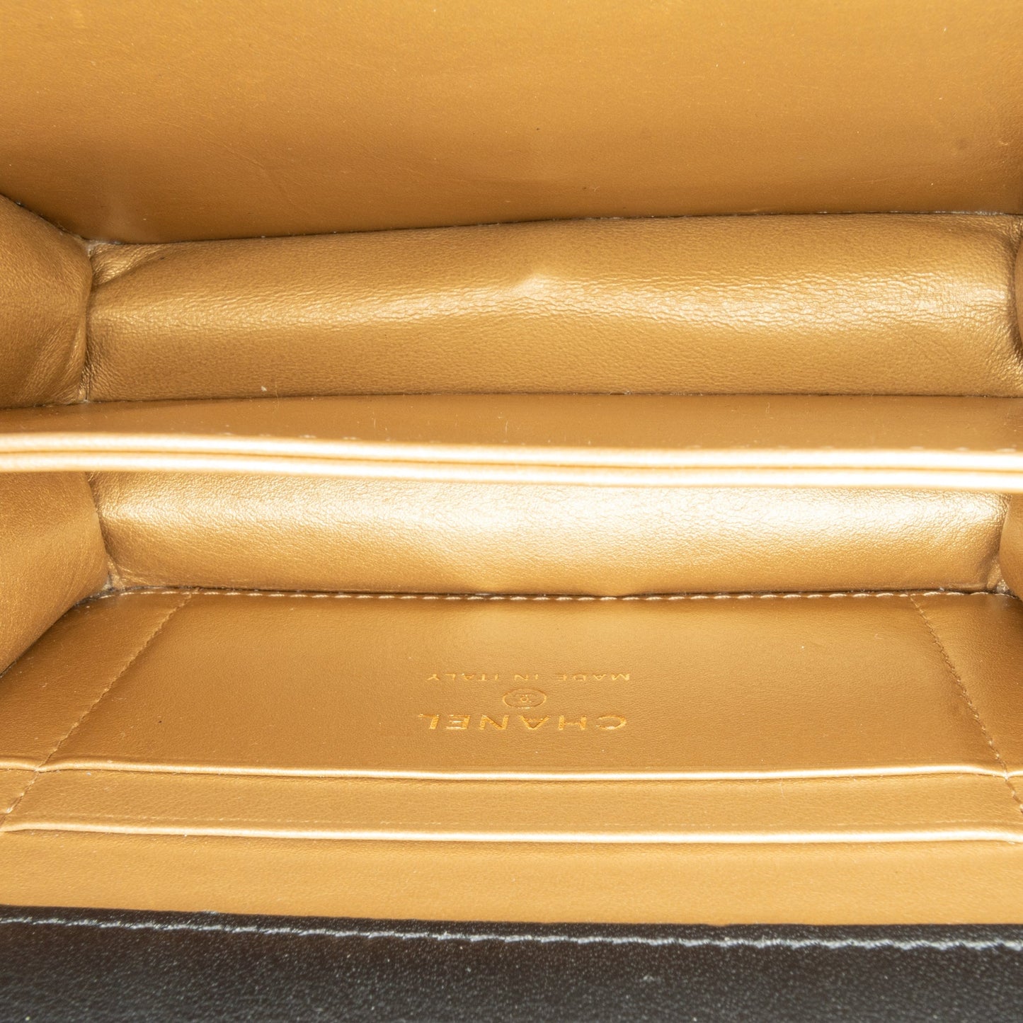 Chanel Sac Quilted Calfskin Strass Card Holder On Chain