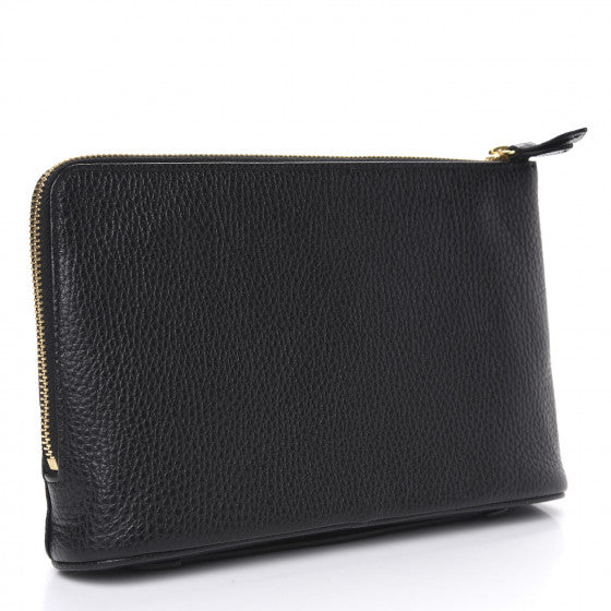 Gucci Calfskin GG Marmont Clutch in Black