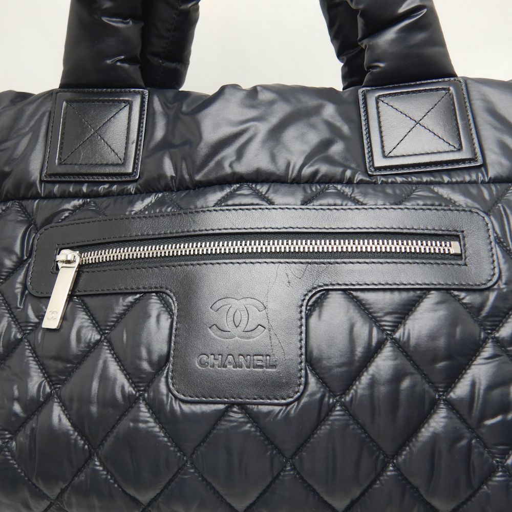 Chanel Coco Cocoon PM Tote Bag Nylon Leather