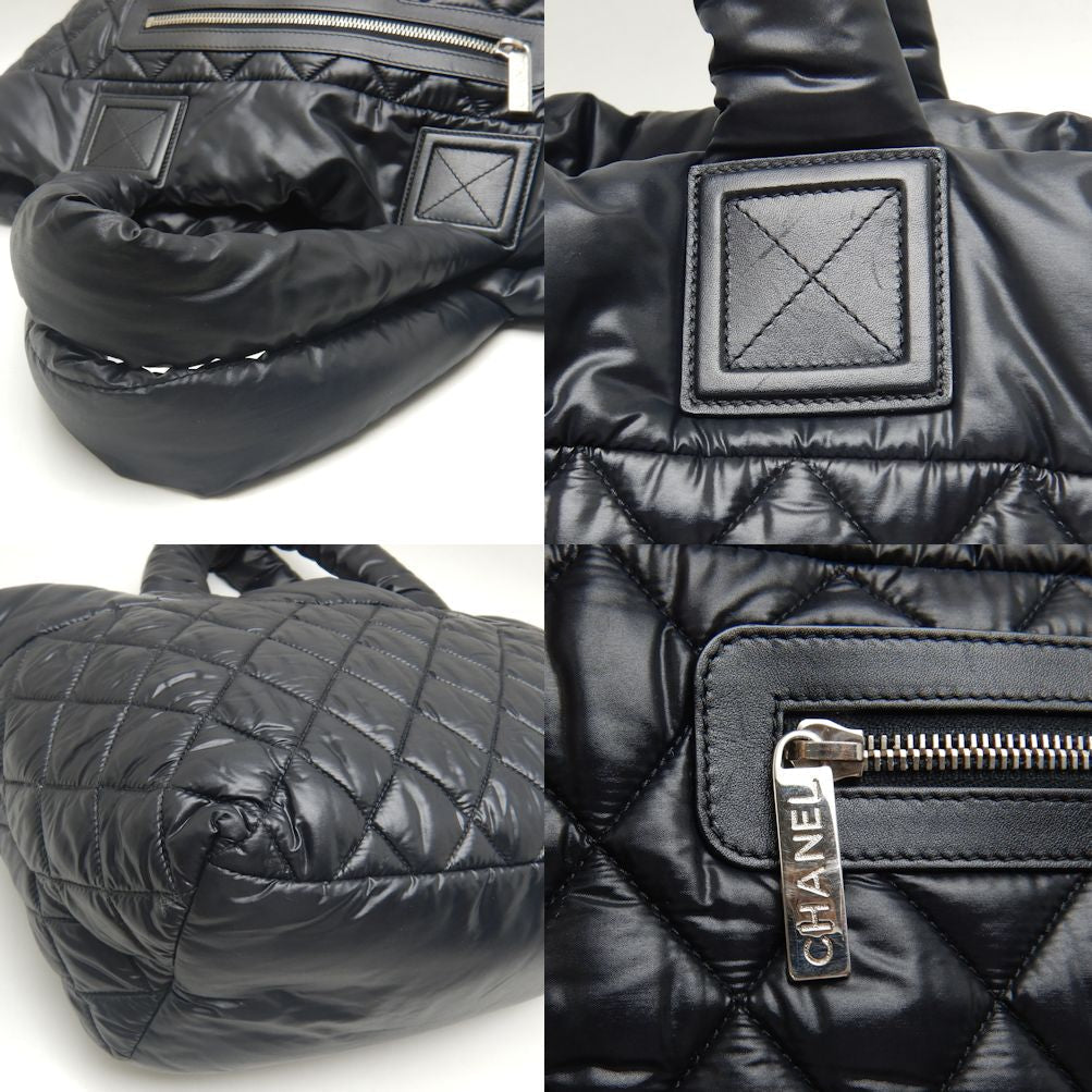 Chanel Coco Cocoon PM Tote Bag Nylon Leather