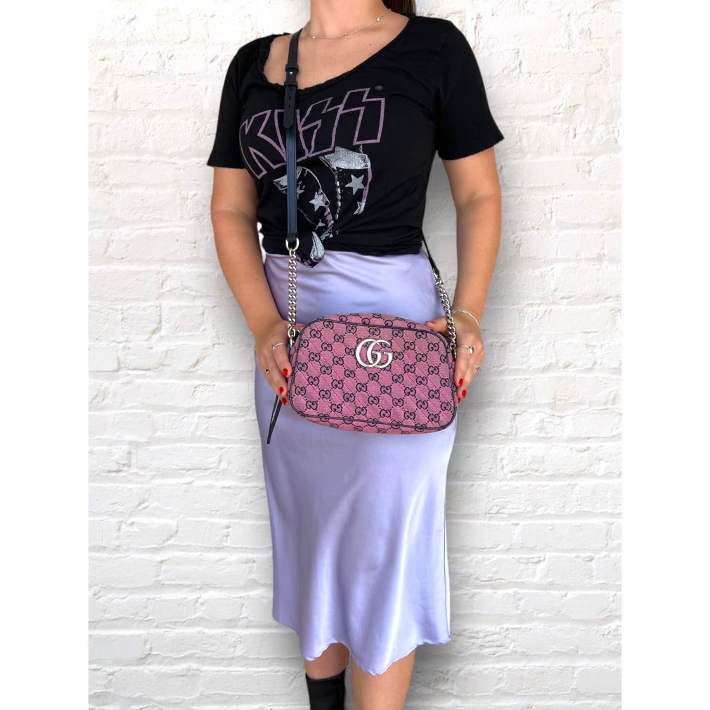 Gucci bags GG Canvas Small Marmont Matelass Crossbody Bag