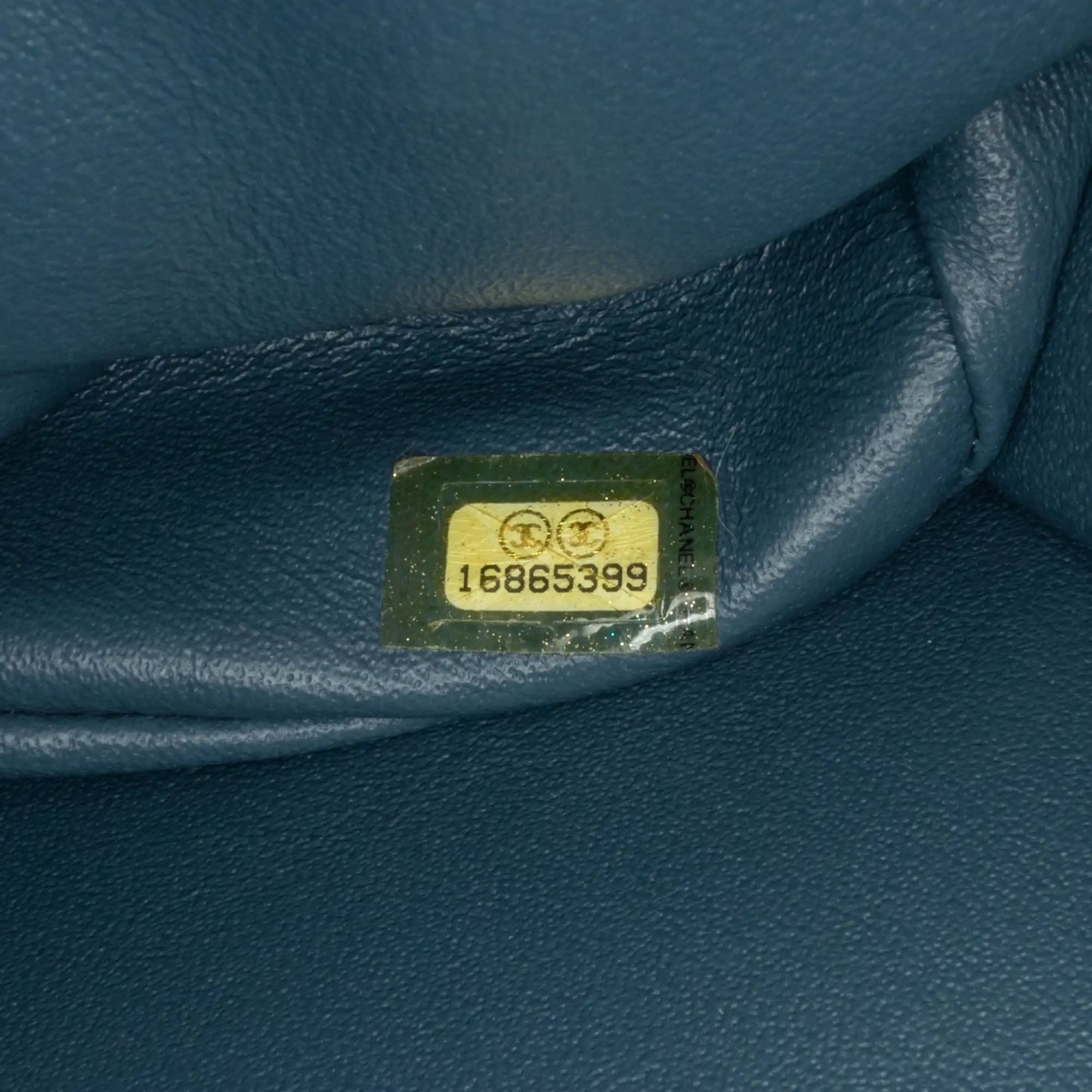 Blue Chanel Jumbo Classic Lambskin Double Flap Shoulder Bag