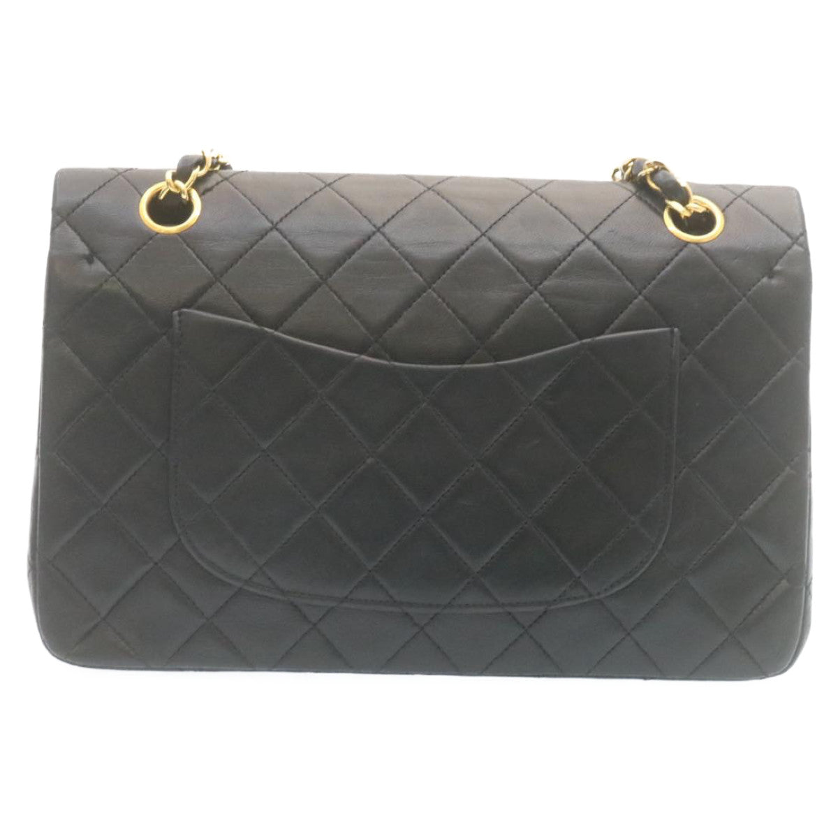 CHANEL Classic Matelasse 25 Chain Flap Shoulder Bag Lamb Skin Black 27848A